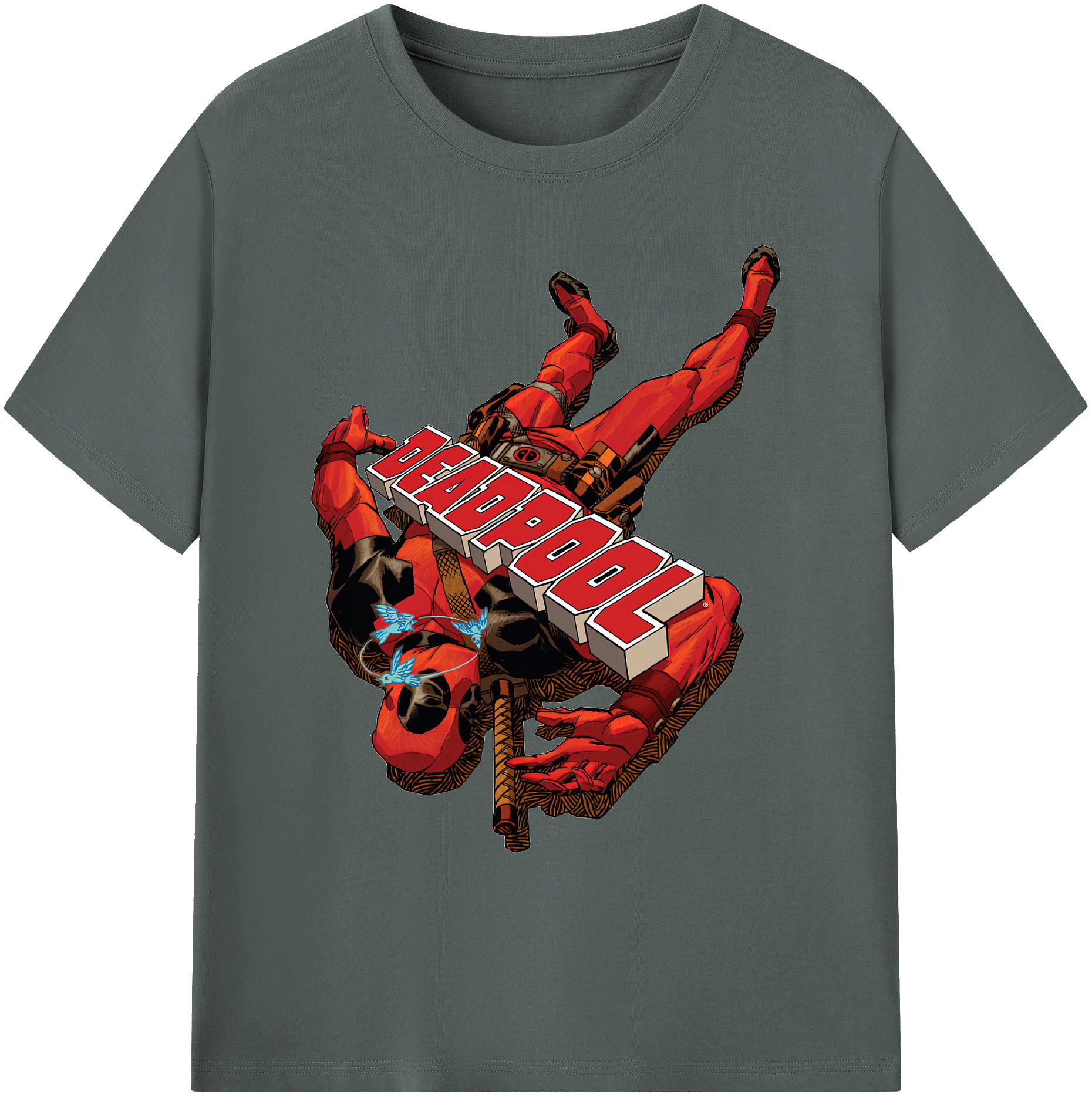（画像用） Deadpool デッドプール 綿100％ メンズ半袖Tシャツ｜肌触りやわらか＆通気性